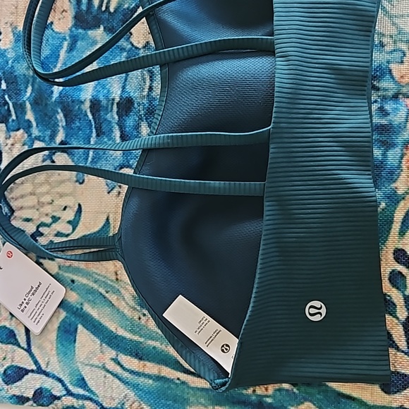 Lululemon Like a Cloud Ribbed Bra Size 12 Storm Teal - Picture 7 of 12
